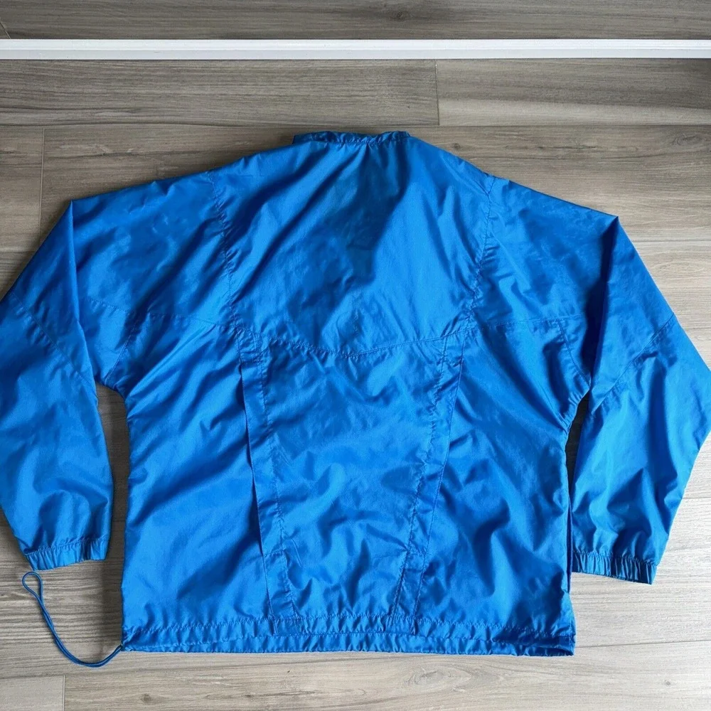 MENS VINTAGE NIKE BLUE 1/2‎ ZIP WINDBREAKER Jacket PULLOVER SIZE MEDIUM Y2K